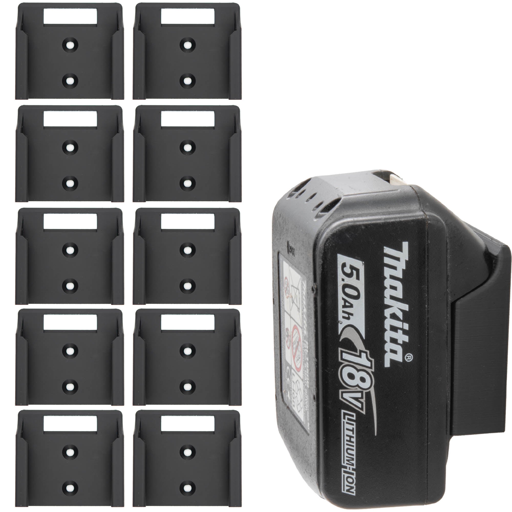 Akkuhalter kompatibel mit Makita Akku Wandhalter Akkuwandhalter Wandhalterung Halter 18V