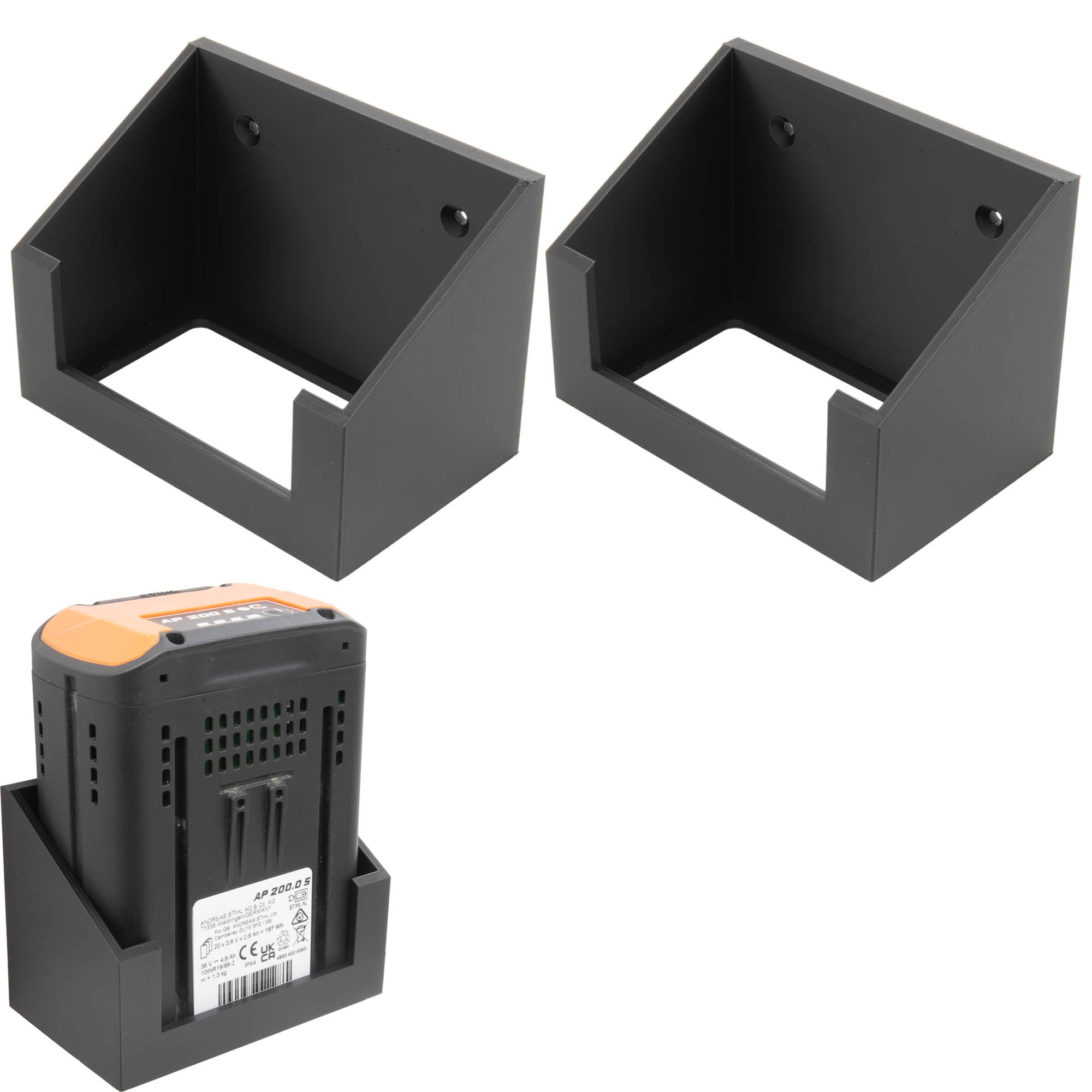 Akkuhalter kompatibel mit Stihl Akku AP Wandhalter Akkuwandhalter Wandhalterung Halter