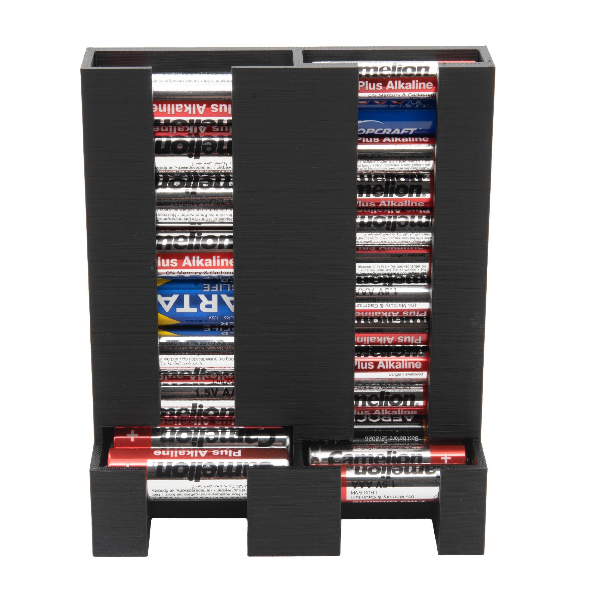 Batteriespender Batteriehalter Batteriebox Wandhalter Batterie Organizer AA/ AAA