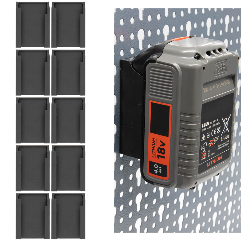 Akkuhalter Kompatibel mit BLACK+DECKER 18V für Küpper Lochwand Akku Wandhalter