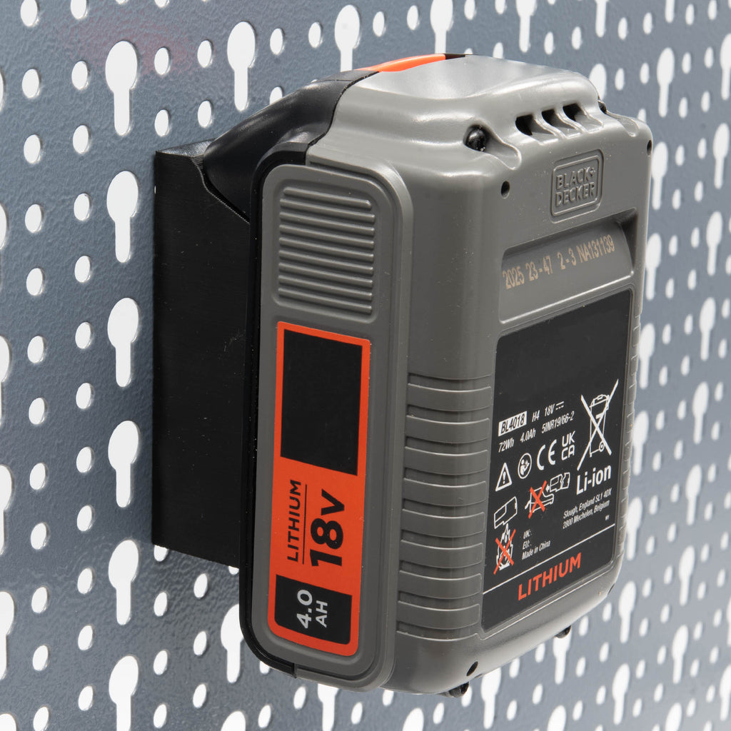 Akkuhalter Kompatibel mit BLACK+DECKER 18V für Küpper Lochwand Akku Wandhalter