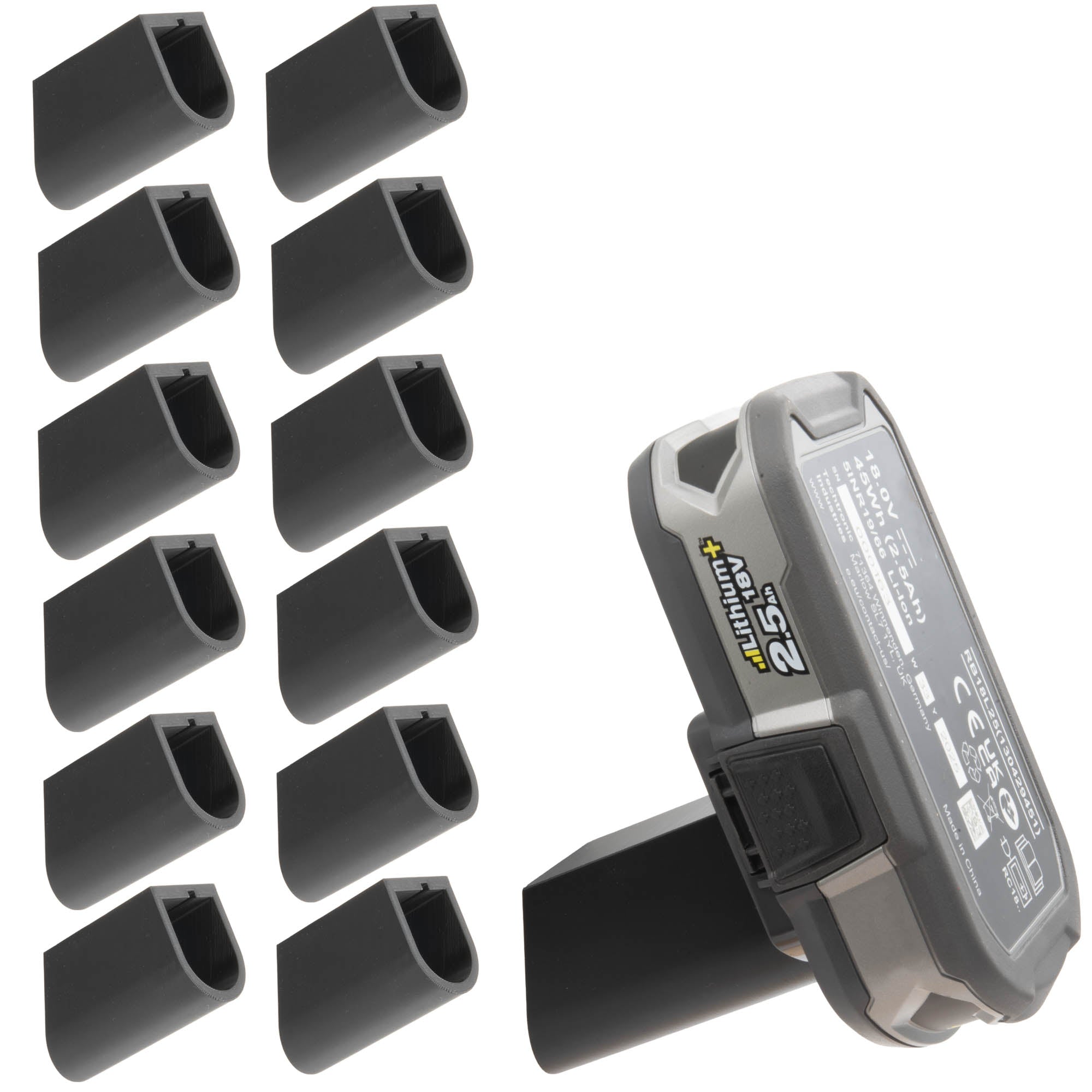 Akkuhalter Kompatibel mit RYOBI 18V Akku Wandhalter Batteriehalter Akkuhalterung