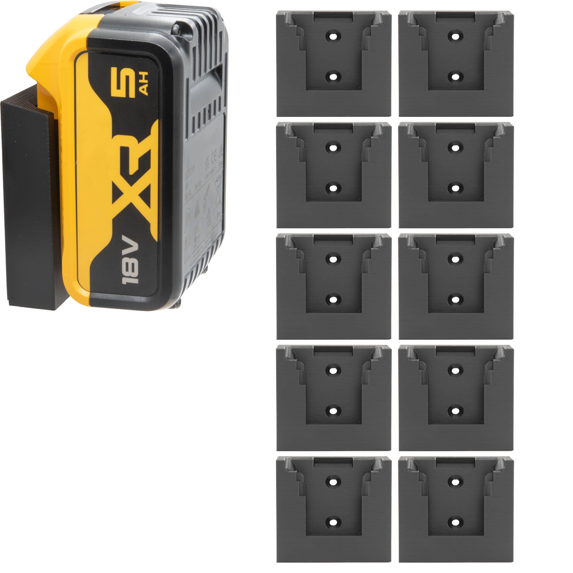 Akkuhalter kompatibel mit DeWALT Akku Wandhalter Akkuwandhalter Wandhalterung Halter 18V