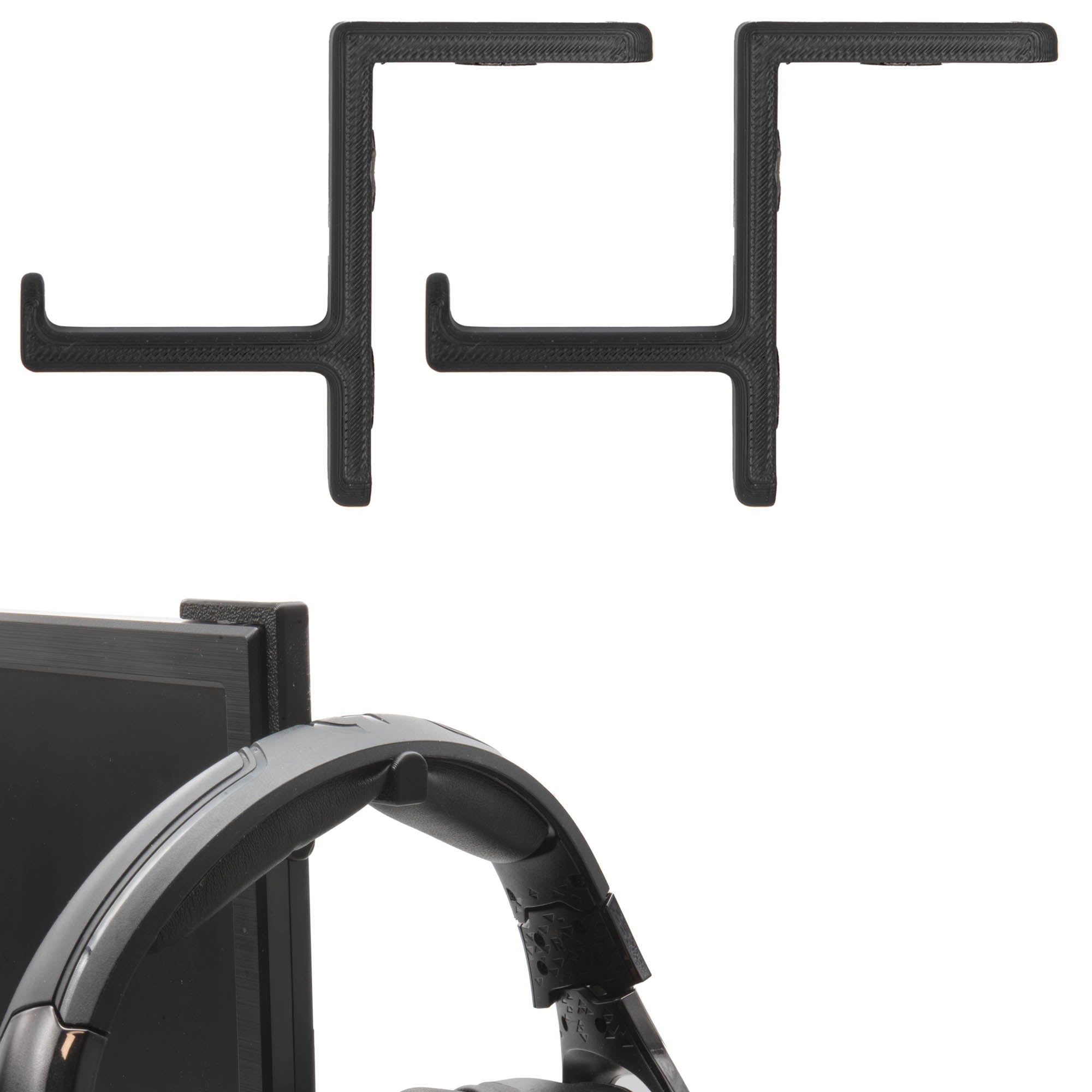 Headset Halterung Kopfhörer Monitorhaken Bildschirmhaken Monitor Haken Halter