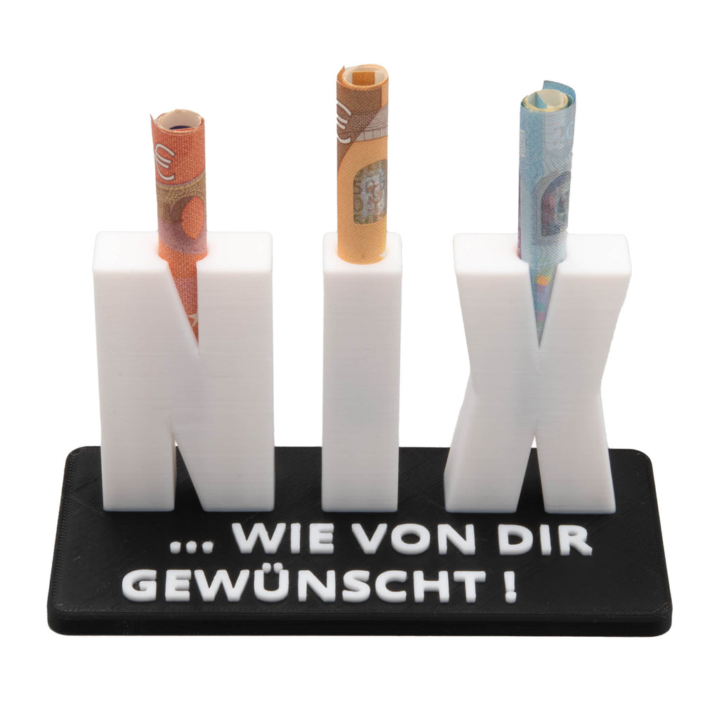 Geldgeschenk NIX Nichts Geschenk Geburtstag Geschenkidee Geldscheingeschenk