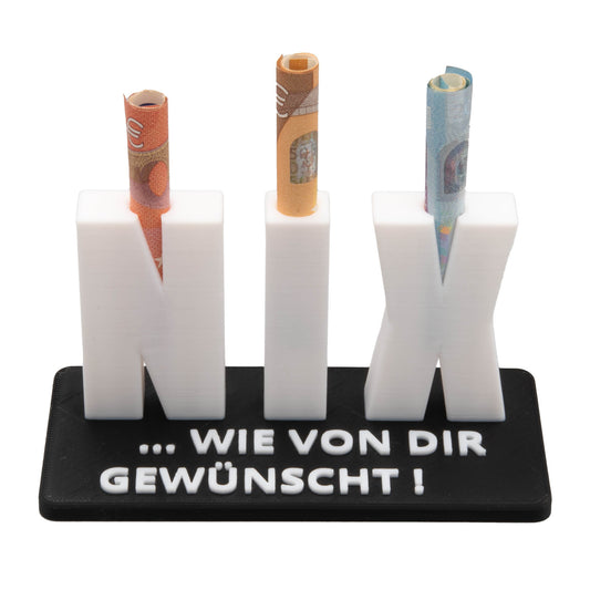 Geldgeschenk NIX Nichts Geschenk Geburtstag Geschenkidee Geldscheingeschenk